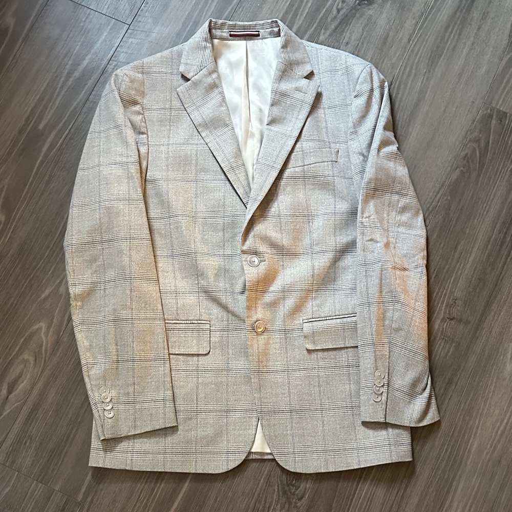 Tommy Hilfiger Light Gray/Blue Pinstripe Sport Coat - size 38R